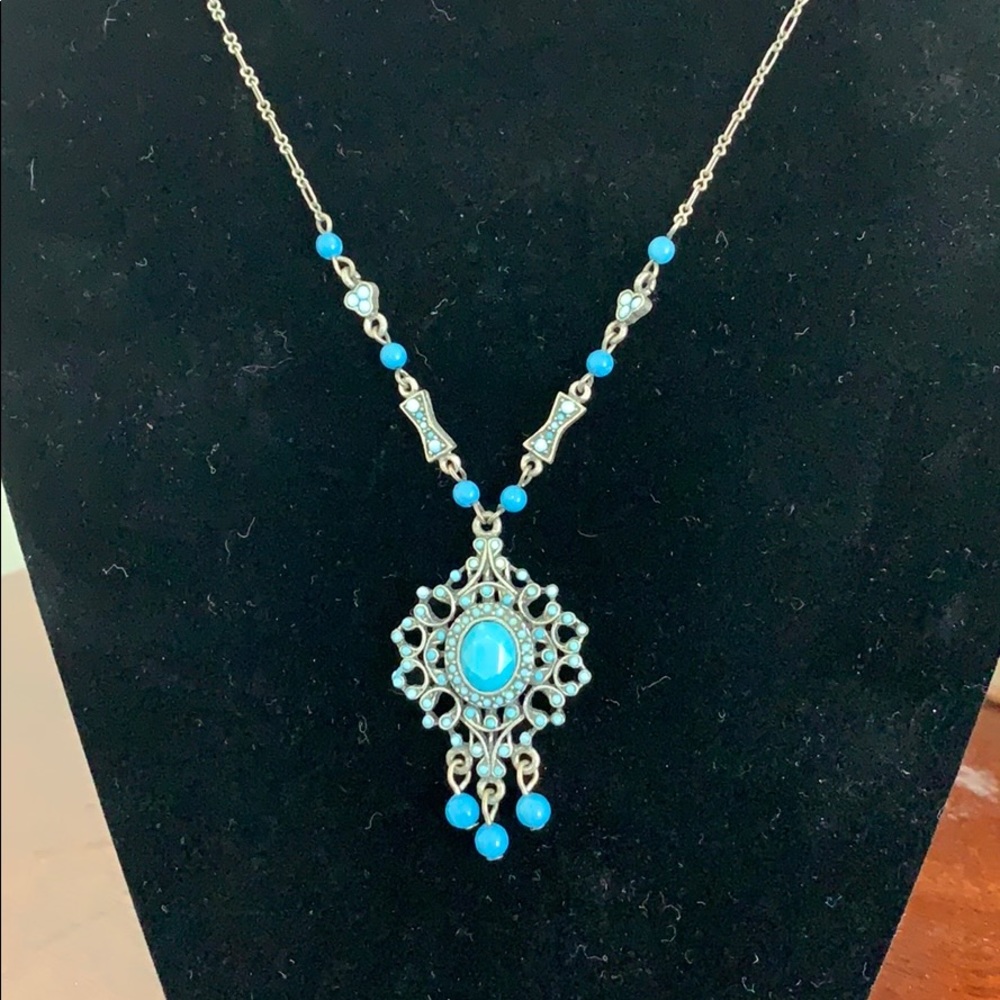 Turquoise colored necklace